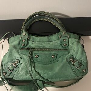 Green Leather Women's Bag